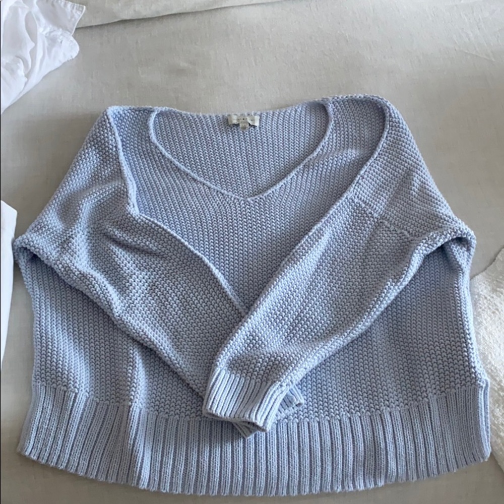 Women’s V-Neck Waffle Knit Sweater